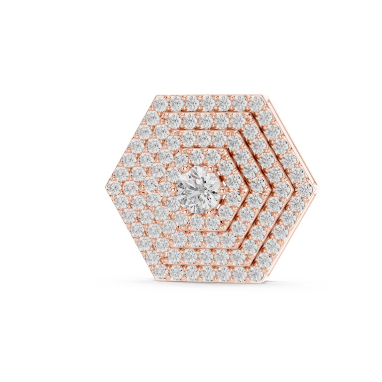 Hexa Halo Diamond Pendant