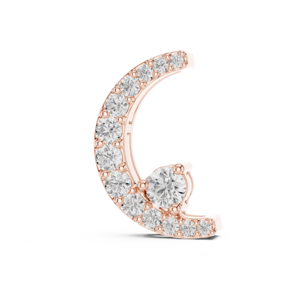 Crescent Moon Diamond Pendant