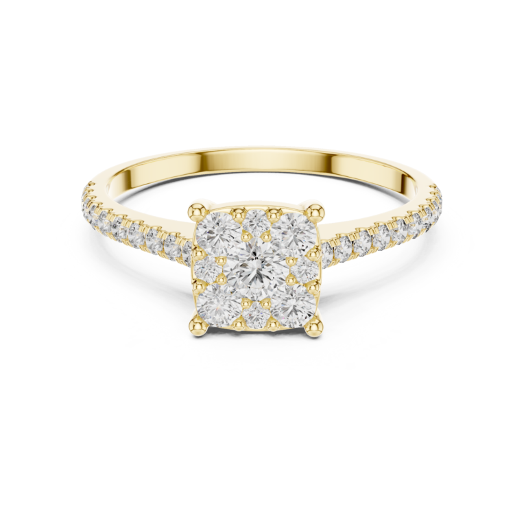 Cushion Silhouette Lab Diamond Ring