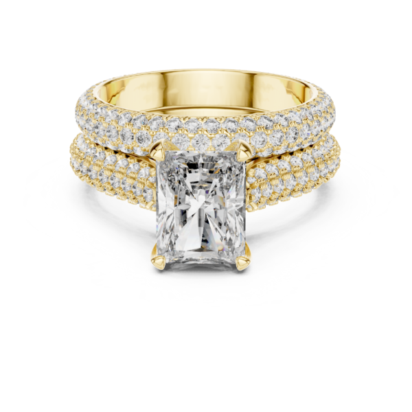 Fancy Halo Radiant Cut Ring