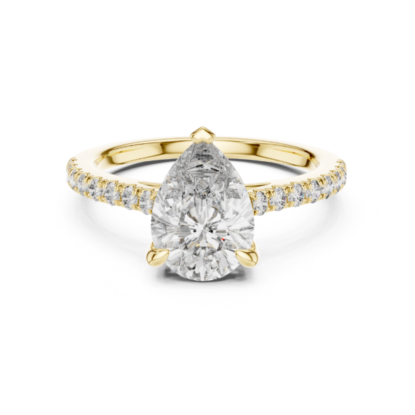Elegant Pear Cut Engagement Ring