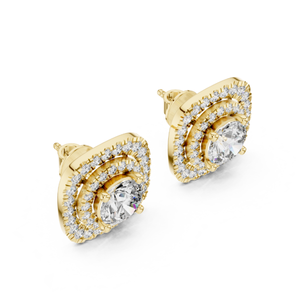 Luxury Multi-Halo Diamond Style Earrings