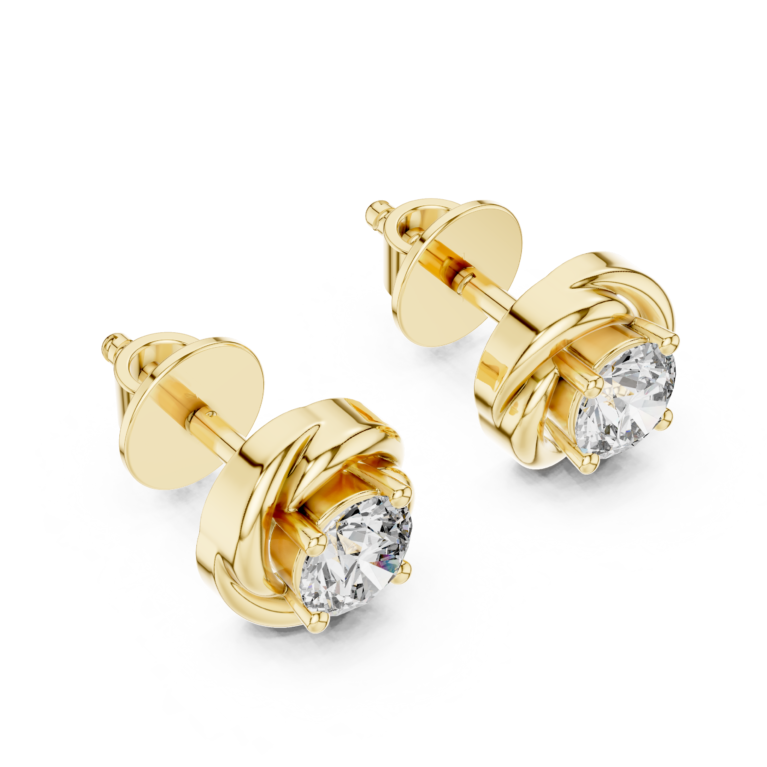 Eternal Love Round Swirl Motif Studs