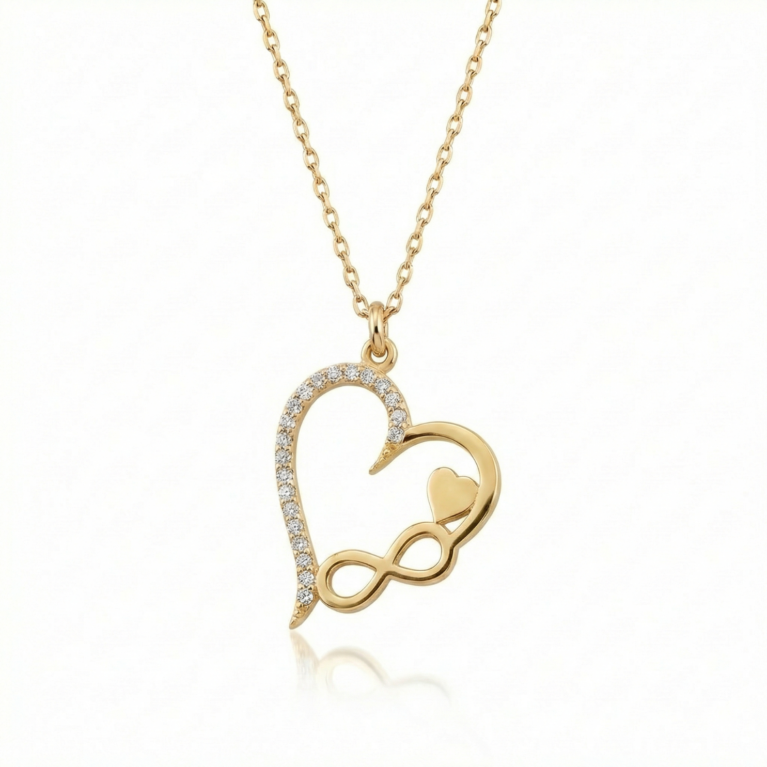 Forever Bound Heart & Infinity Pendant