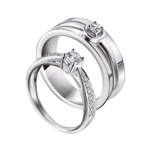 Classic Duo Solitaire Couple Band Set