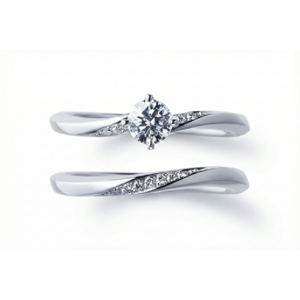 Eternal Twist Solitaire Couple Bands