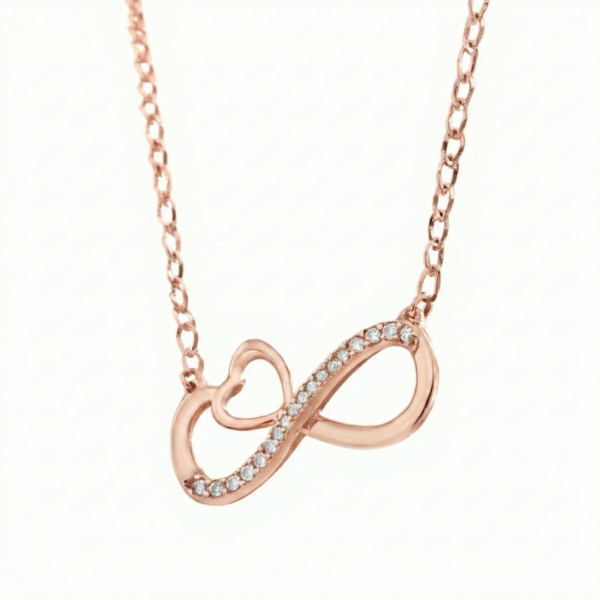Forever Us Rose Gold Infinity Heart Necklace