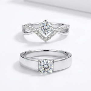 Radiant V-Guard Lab Grown Bridal Set