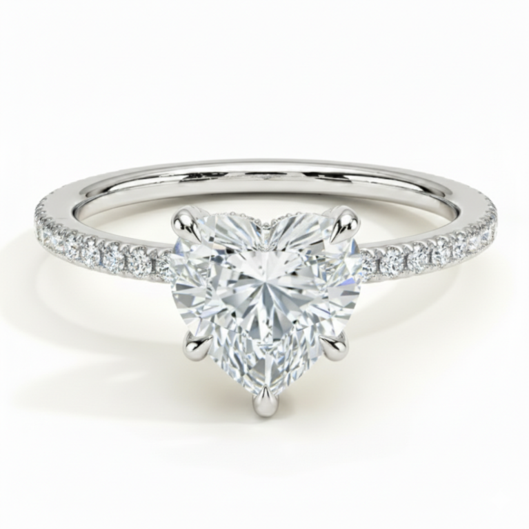 Soulmate Double Heart Lab Grown Diamond Ring